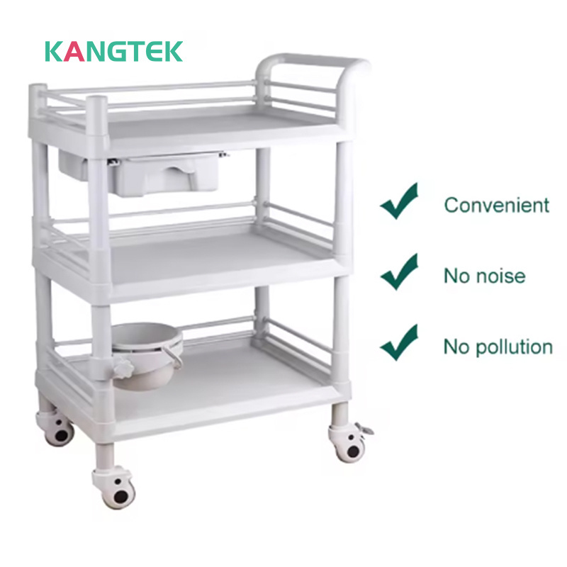 Hospital Nurse Medicine Treatment Plastic Trolley Abs drawers drugs trolle Hospital Trolley