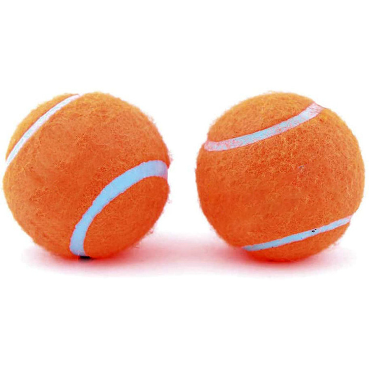 Custom cheap pink blue black printed color printed toy brown orange ball pet tennis ball