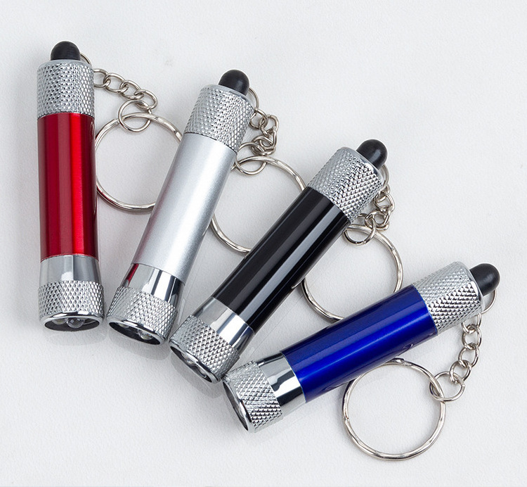 Mini Flashlight LEDs Aluminum Alloy Keyring Torches lamp Small LED Keychain Flashlights for Home Outdoor Camping Hiking Walking