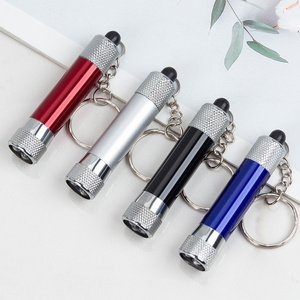 Mini Flashlight LEDs Aluminum Alloy Keyring Torches lamp Small LED Keychain Flashlights for Home Outdoor Camping Hiking Walking