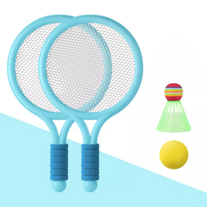 Kids Badminton and Tennis Racquet Set. Paddle Tennis Rackets with Ball and Shuttlecock.Beach, Pool, Park, Outdoor Kid Games