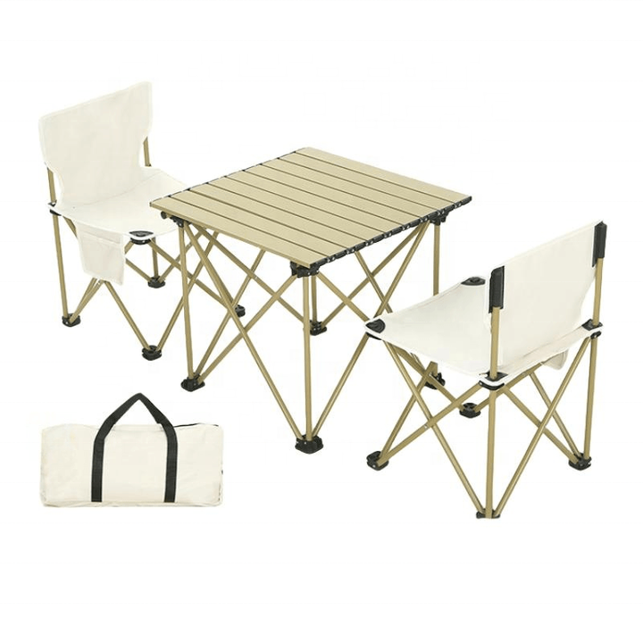 Outdoor Furniture Camping Folding Portable Chair and Table Set Kit For Camping Beach Picnic