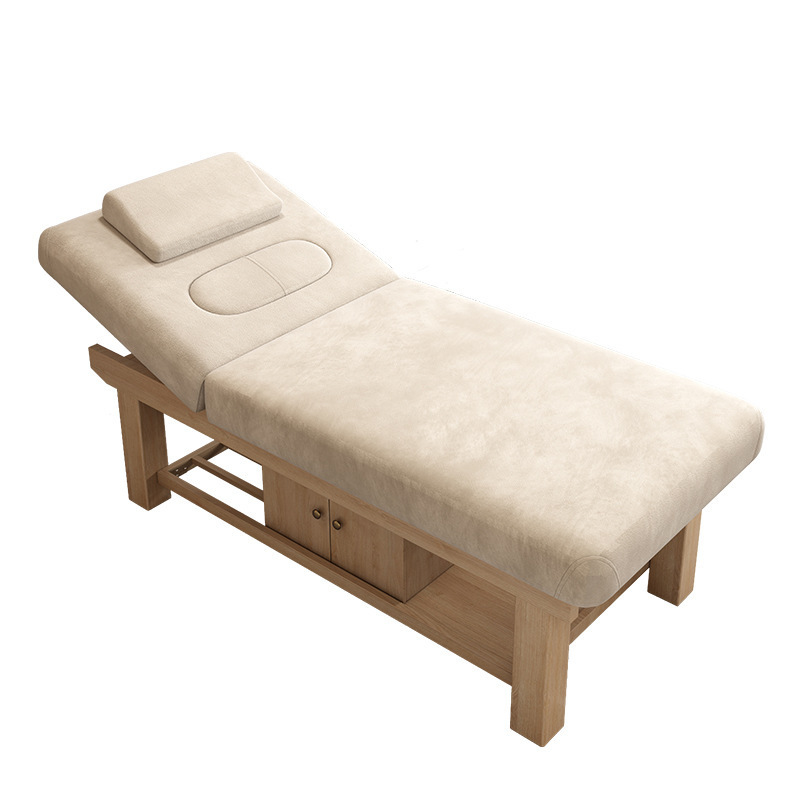 Solid Wood Massage Beauty Bed Beauty Salon Multi-functional Moxibustion Physiotherapy Tuina Eyelash Tattoo tables With Hole