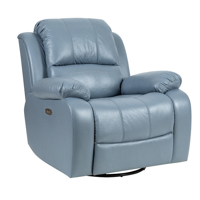 Modern European Style Living Room Electric Single Lounge Leisure Leather TV Massage Elderly Rocking Swivel Recliner Sofa Chair