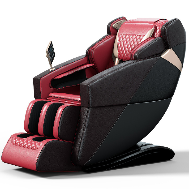 Luxury SL Track Shiatsu Black Massage Chair Foot Spa Full Body Massage Seat Zero Gravity Space Capsule Massage Chair