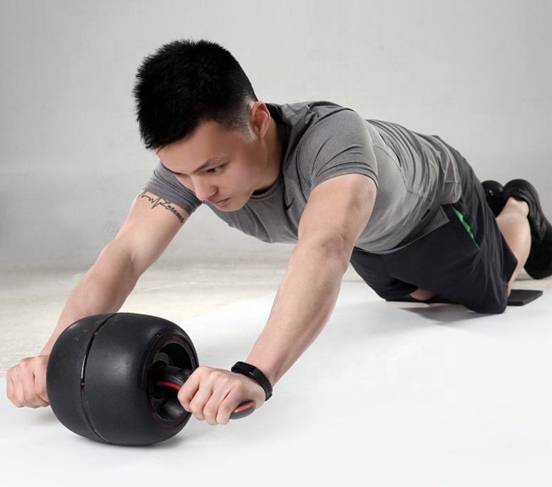 Hot Sell High Quality Abdominal Fitness Rebound Ab Wheel Roller With Knee Mat