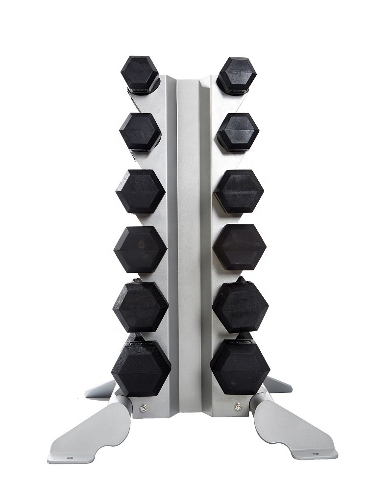 China factory price hot sale dumbbell rack for dumbbell 6 pairs vertical dumbbell rack stand set