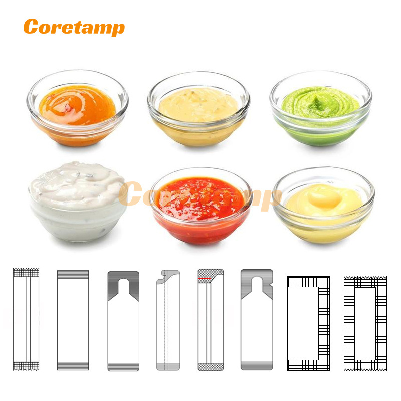 Multi Lane 4 Side Seal Packaging Machine Honey Stick Honey Sachet Packaging 70 Grams 6 Lanes Tomato Sauce Packing Machine