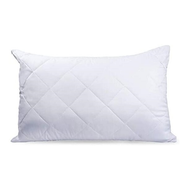 Home Microfiber Pillow Protectors, Pack of 4, Zipped Quilted Pillow Cases, Non-Allergenic Bed Pillow Covers Set