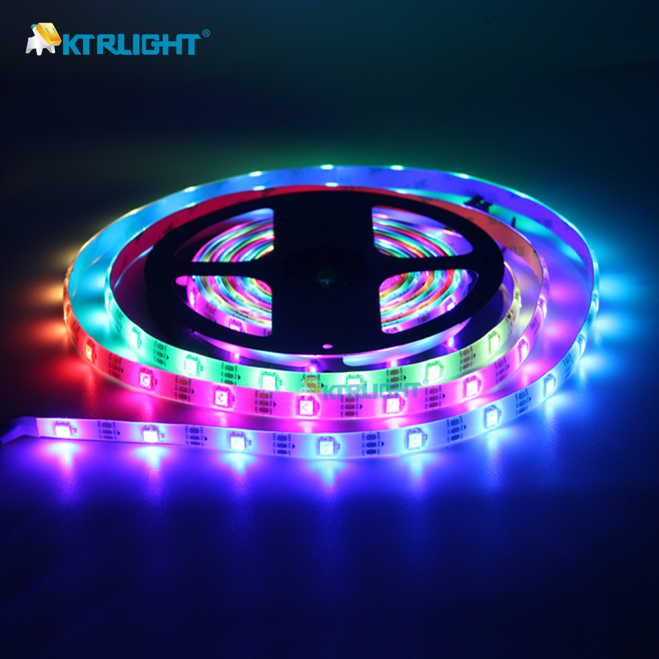 Ktrlight 5050 WS2812B LED Strip Light Dream Color Pixel Addressable RGBIC Strip RGB TV Light Bar Controller For LED Strip Kit