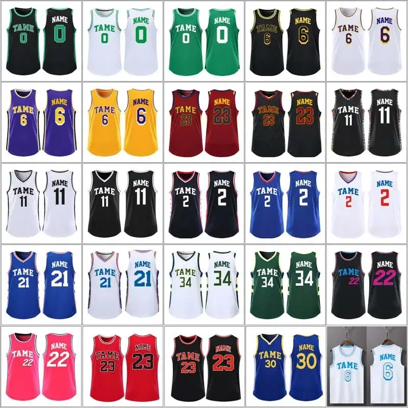 Personalized Customized Men's Basketball Uniform Club University Basketball Team Jersey Set Quick Dry Camisetas de baloncesto