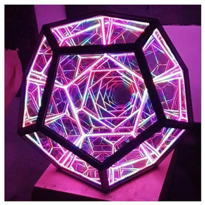 KTW 12 Face Infinite Dodecahedron Color Art 3D LED Night Light Lamp space lights USB decorative table lamp