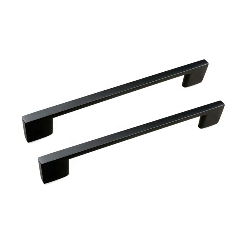 cupboard dresser drawer pulls handle modern matt black aluminum luxury wardrobe pull handle door handles furniture hardware OEM