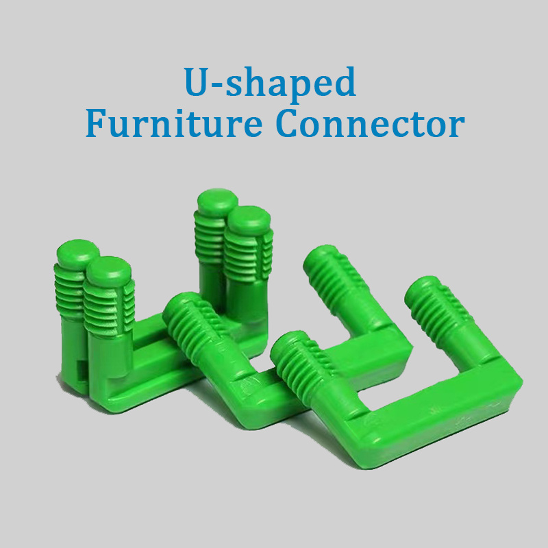 Invisible Plastic U-Shaped Furniture Connector Accessories Sliding Connector Cabinet Closet Office Panel Furniture