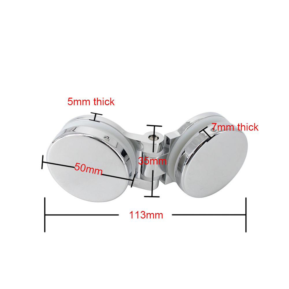 22 Circular Design 180 Degree &90 Degree Installation Not Easy Deformed Durable Glass Hinge