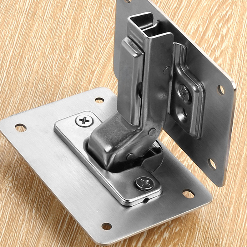 Hinge Fix Plate Stainless Steel Patch Fittings Concealed Cabinet Door Hinges Repair Plate For Cabinet