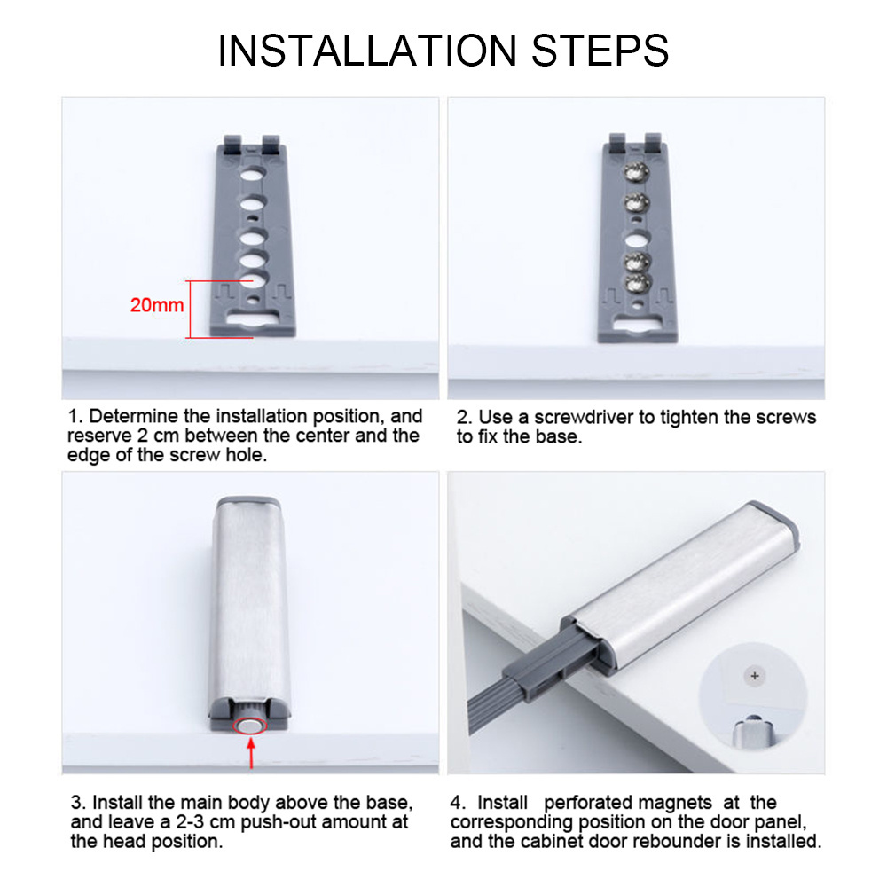 Cabinet Door Push To Open System Magnetic Push Latch Magnetic Catch Door Ball Rebound Device