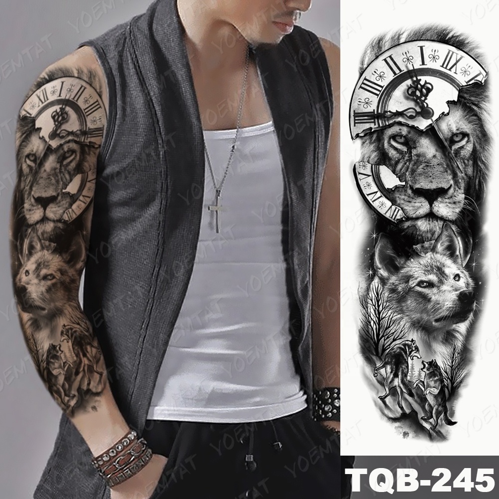 Best Selling Large Size Full Arm Men Tattoo Stickers Custom Waterproof Sleeve Tattoos