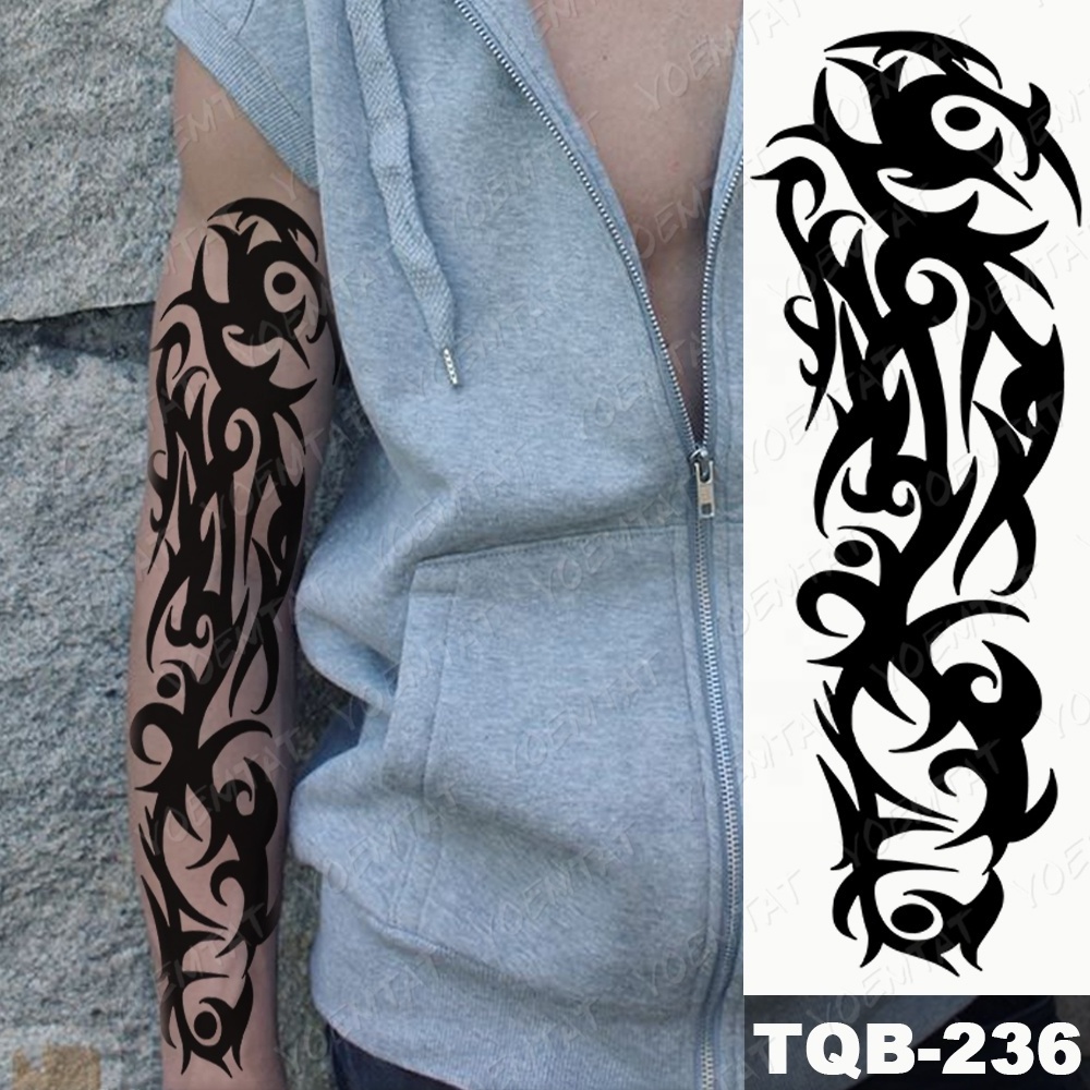 Wholesale new style skull full sleeve tattoo designs temporary sticker tattoos