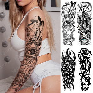 Wholesale new style skull full sleeve tattoo designs temporary sticker tattoos