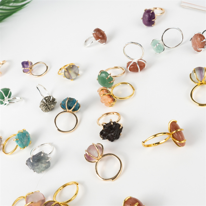 High Quality Natural Crystal Stone Healing Crystals Rings Mixed Stones And Crystals For Gift