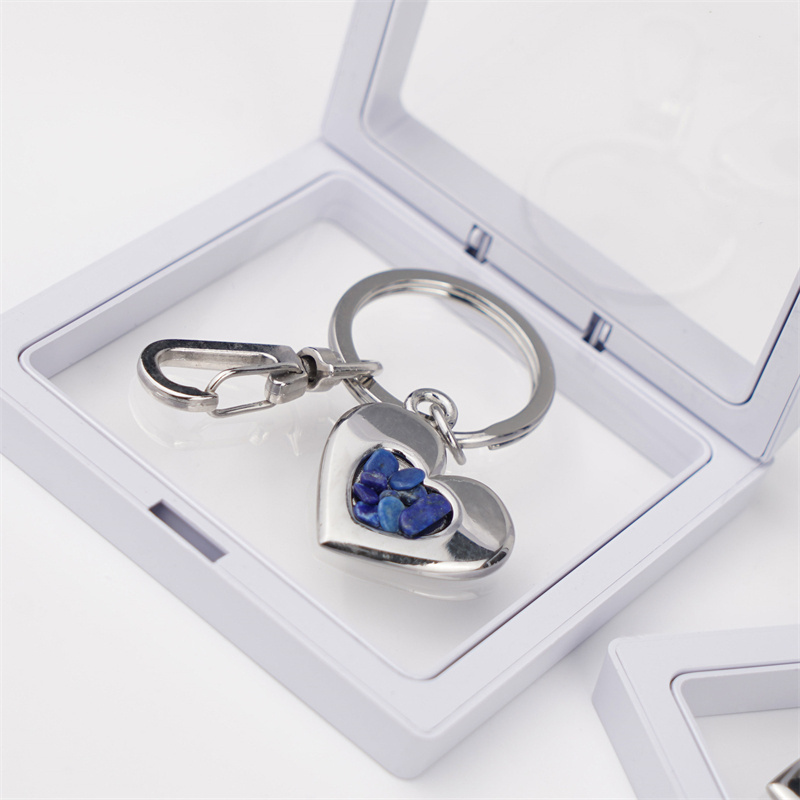 Hot Item Natural Crystal Souvenir Polish Raw rock Mixed Materials Key Ring for Souvenir