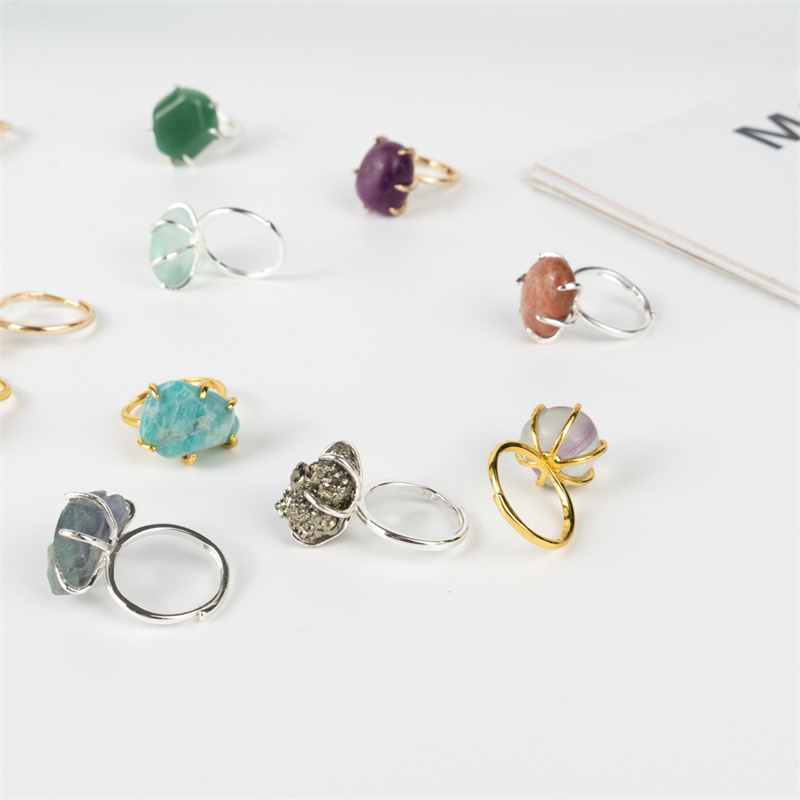 High Quality Natural Crystal Stone Healing Crystals Rings Mixed Stones And Crystals For Gift