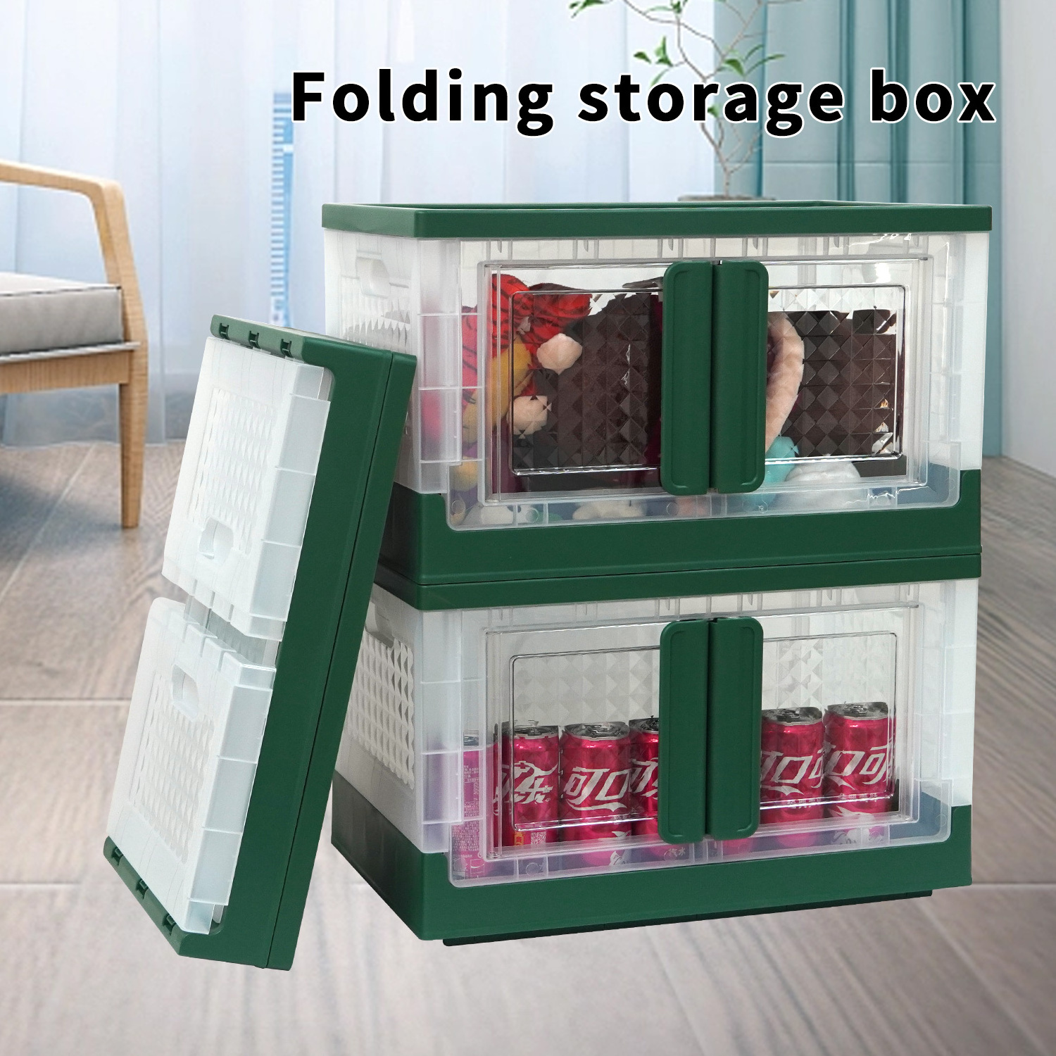 30L Kuaihong hot selling plastic storage bins closet organizers box organizer folded plastic folding storage box Box Collapsible