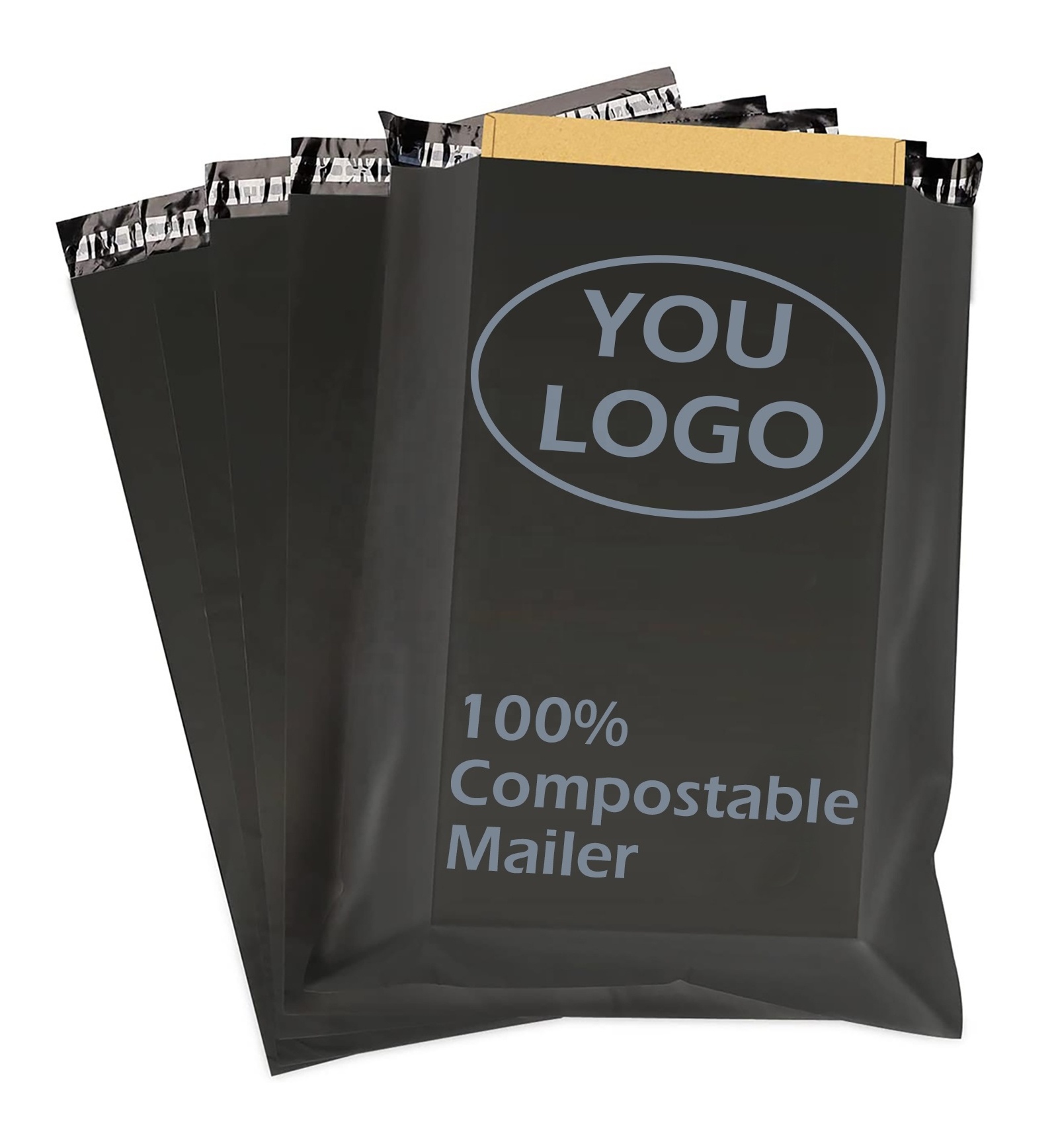 custom print logo biodegradable postage polythene courier polymailer poly mailers shipping mailing bags for packaging clothes