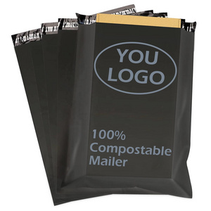 custom print logo biodegradable postage polythene courier polymailer poly mailers shipping mailing bags for packaging clothes