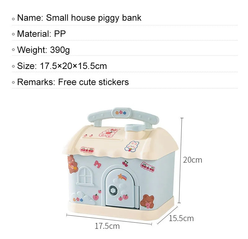 Hot Products for Christmas Living room cartoon decoration cute plastic savings box save change children's lockable money box