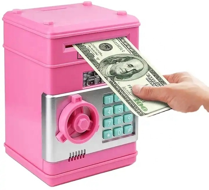 2023 hot sales Electronic Piggy Bank Safe Money Box Children Digital Coins Cash Saving Safe Atm piggy bank