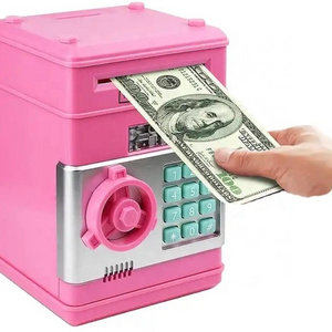 2023 hot sales Electronic Piggy Bank Safe Money Box Children Digital Coins Cash Saving Safe Atm piggy bank