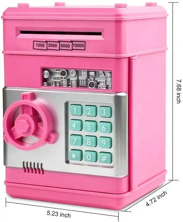 2023 hot sales Electronic Piggy Bank Safe Money Box Children Digital Coins Cash Saving Safe Atm piggy bank