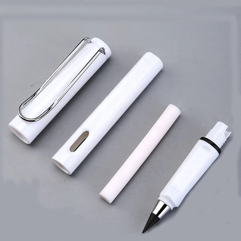 2023 New Unlimited Technology Reusable Plastic Pencil Eternal Writing Inkless Pencil With Eraser pencil endless pen