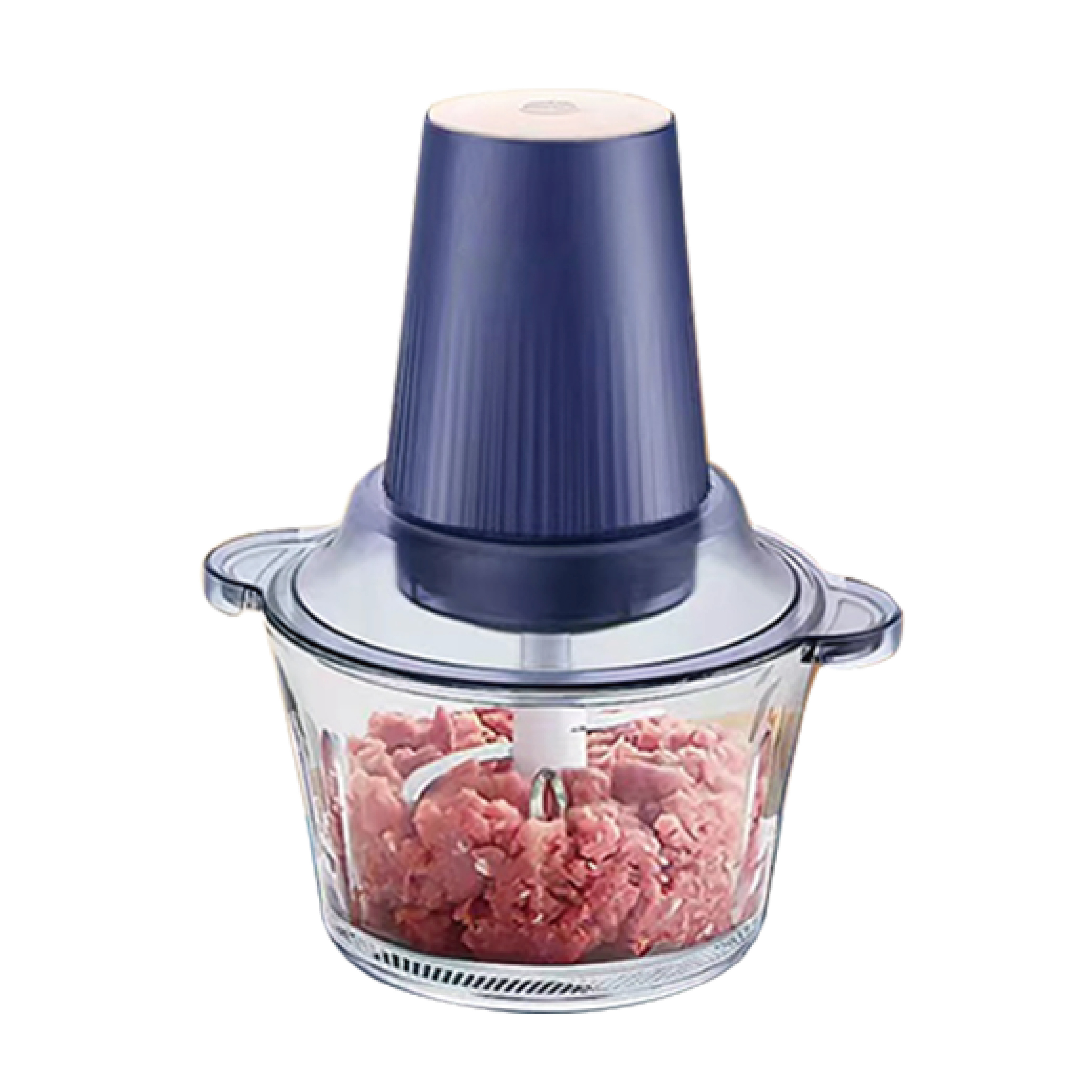 5-Cup Food Processor, 300W 2L Glass Bowl  Meat, Vegetables, Fruits and Nuts Electric Food Chopper Baby Food Chopper