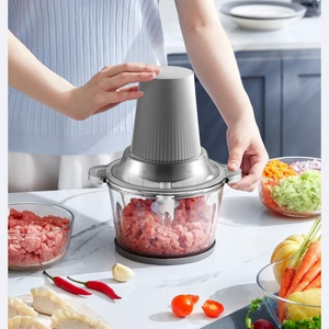 5-Cup Food Processor, 300W 2L Glass Bowl  Meat, Vegetables, Fruits and Nuts Electric Food Chopper Baby Food Chopper