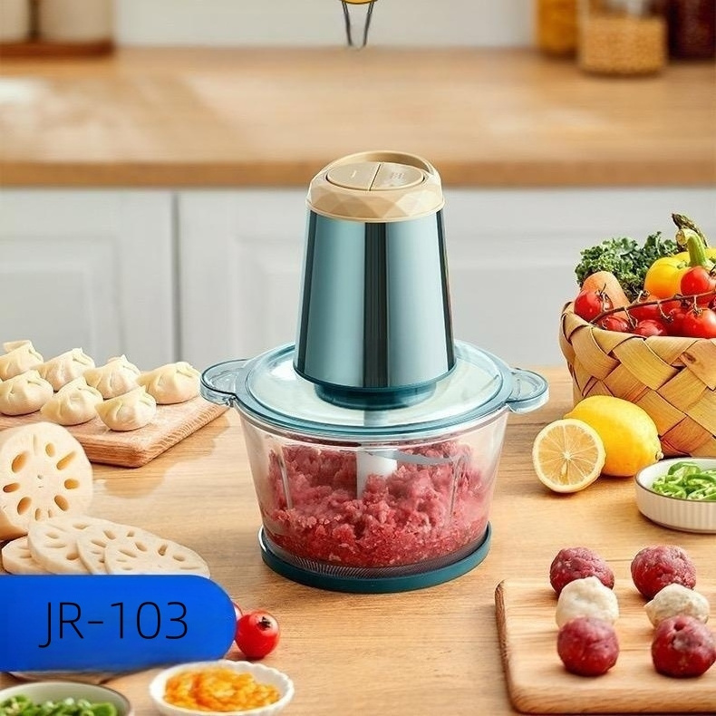 5 Cup Mini Food Processor Stainless Steel, Small Meat Grinder with 4 Bi-Level Blades Food Chopper Electric Food Processor