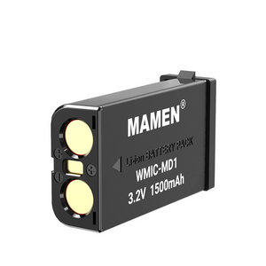 Mamen WMIC01 Type-C Batteries Rechargeable Polymer Lithium ion Battery Price 18650 Lithium Wireless Microphone Battery