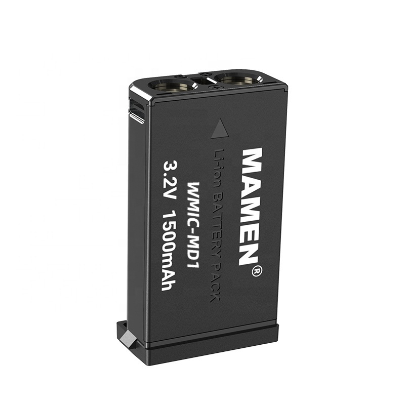 Mamen WMIC01 Type-C Batteries Rechargeable Polymer Lithium ion Battery Price 18650 Lithium Wireless Microphone Battery