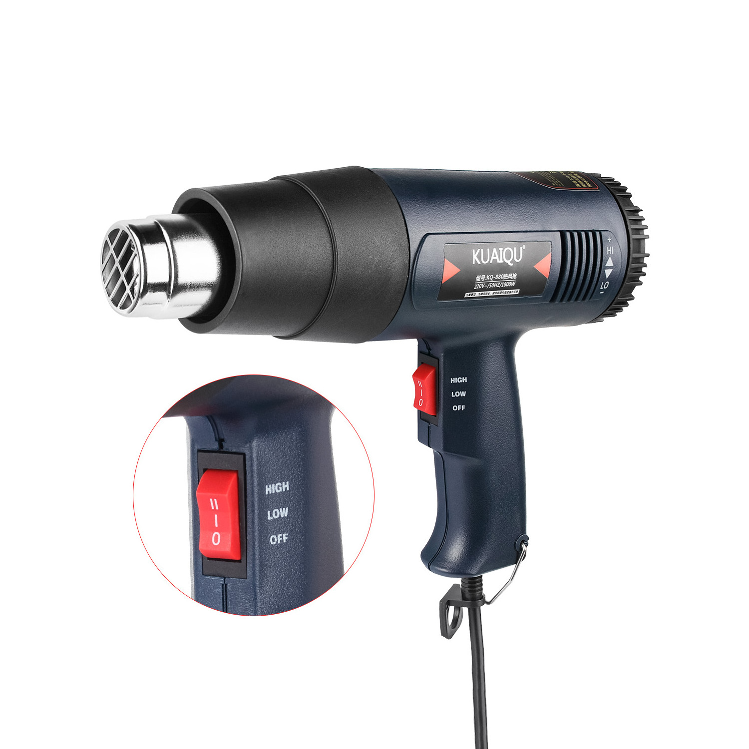 KQ880 60~600 1800W Professional OEM Low Price Portable Heat Gun China Mini Hot Air Soldering Gun Nozzles