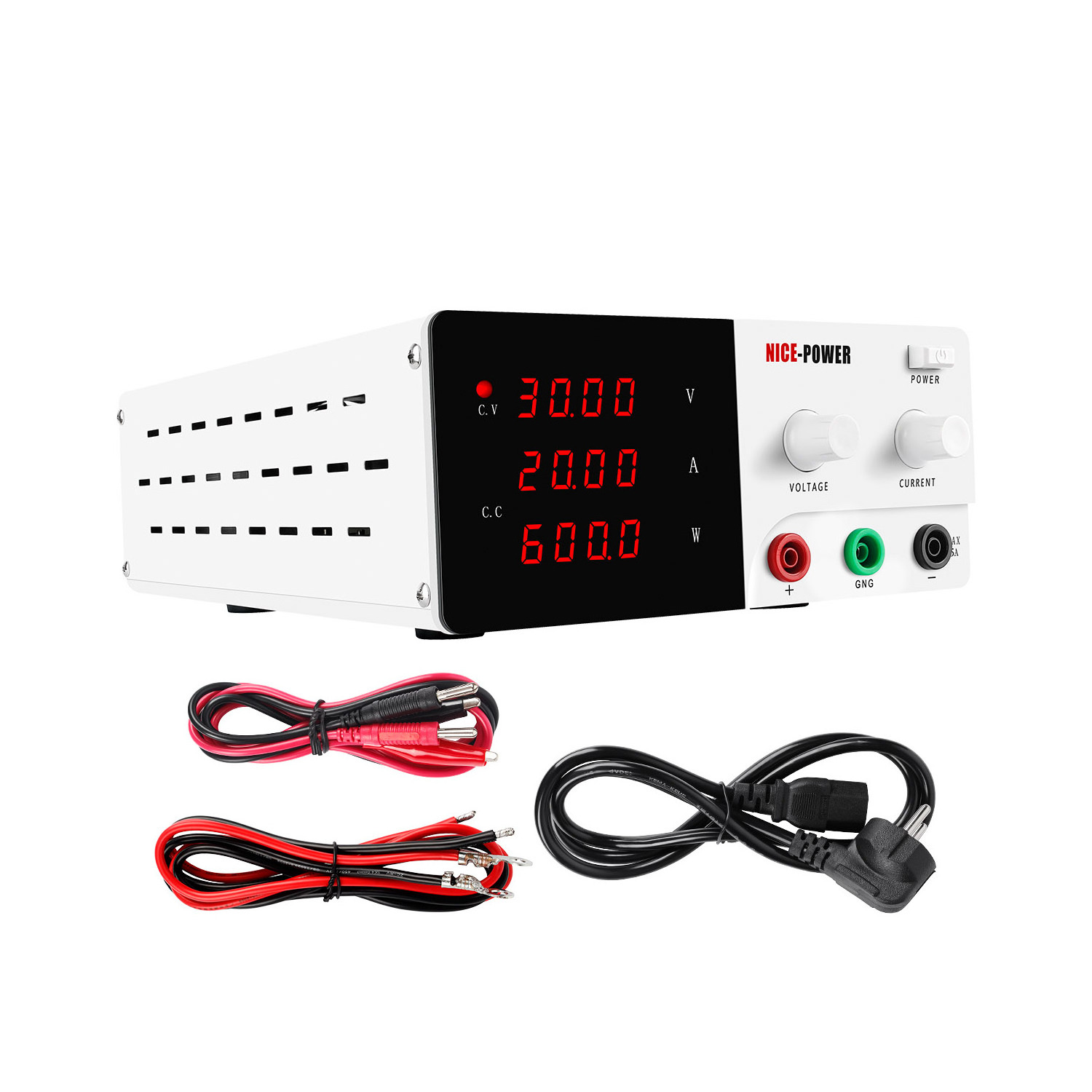 Nice Power R-SPS3020 High Precision Four Digital Adjustable Switching 30V 20A DC Variable  Power Supply