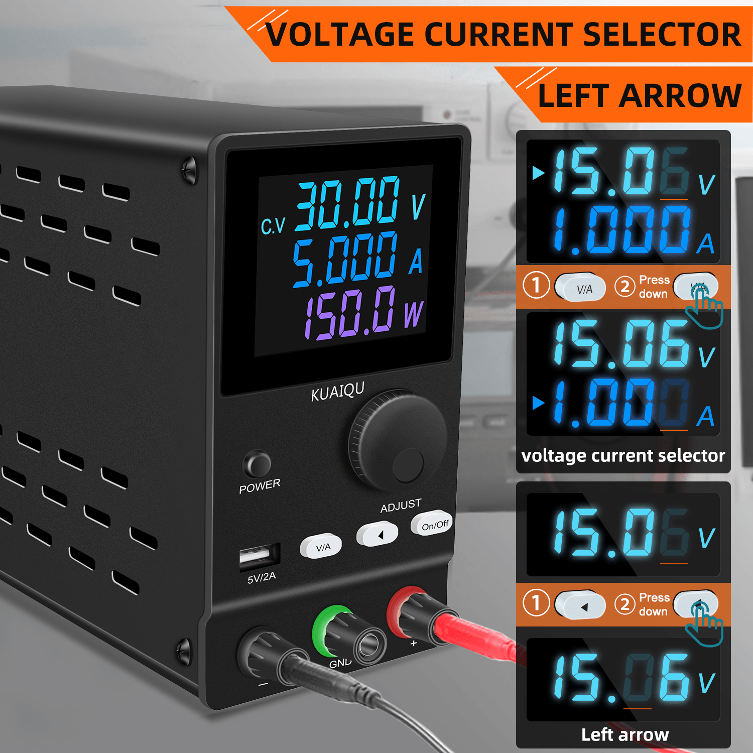 KUAIQU SPPS-A605D 60V 5A Laboratory Adjustable DC Stabilized Power Supply Digital Maintenance Electroplating Electrolysis