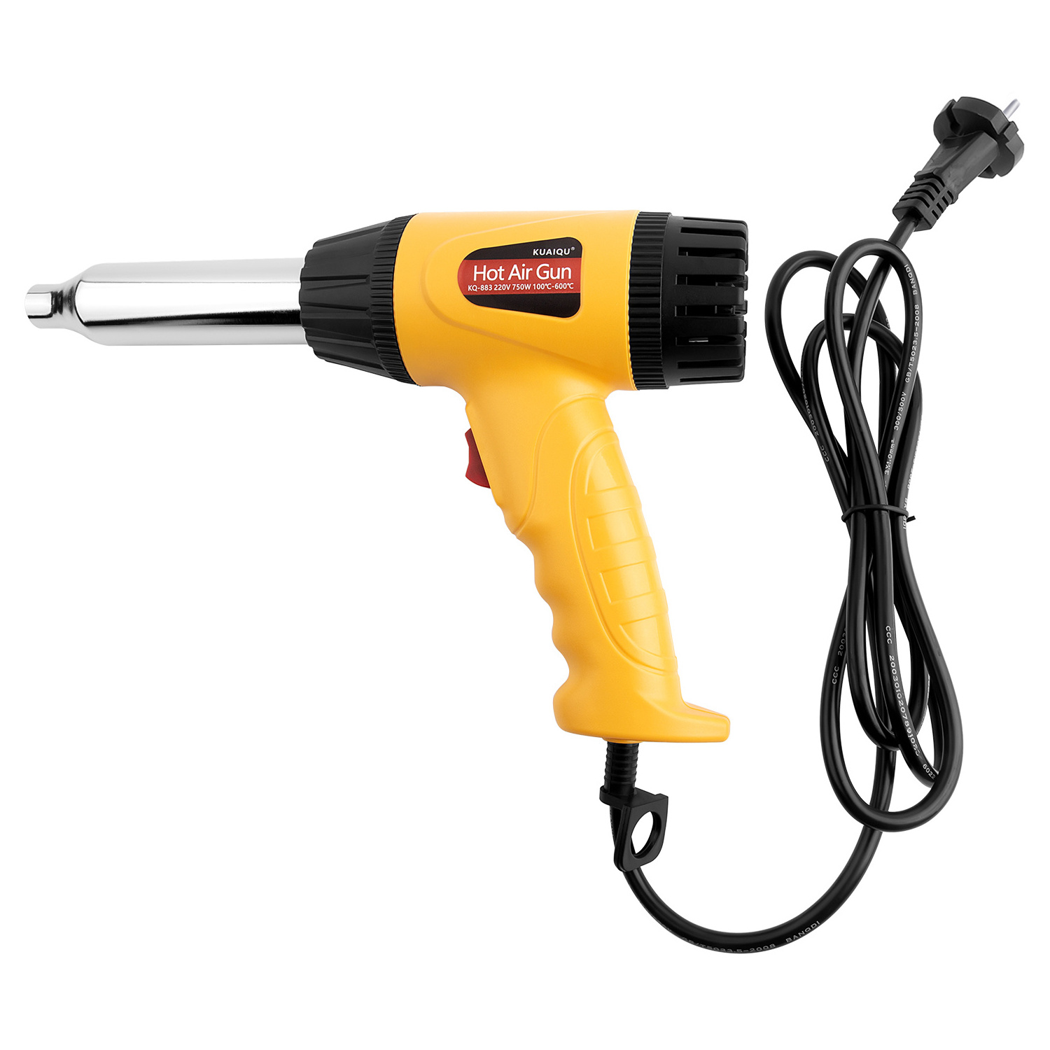 220V Heat Gun Electric Hot Air Gun Variable 100-600 Degrees Celsius Temperatures Industrial Power Tool