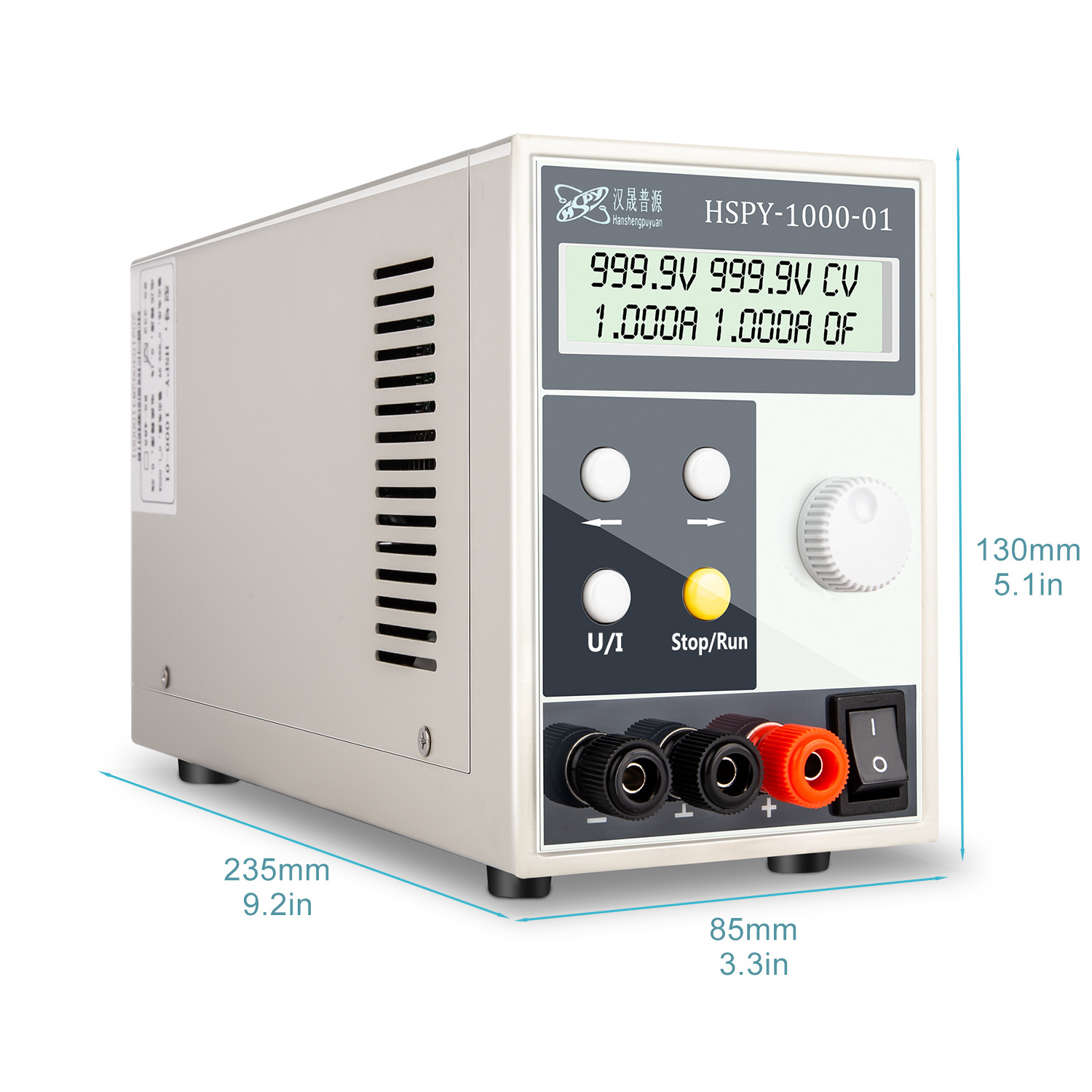 Hspy-1000-01 programmable power supply with communication 1000V 1A high voltage DC power supply