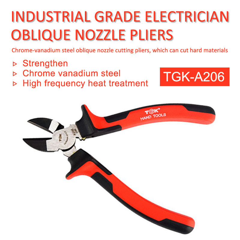 TGK-A206 Hand Tools High Quality Chrome-Vanadium Steel  Wire Stripper Pliers Multi function Wire Pliers Cutting Pliers