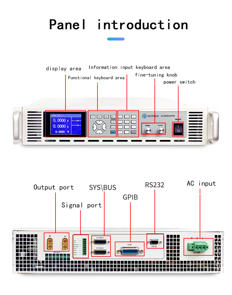 1000V 8A High Power Density Programmable DC Power Supply 5000W Standard Communication Interface Test