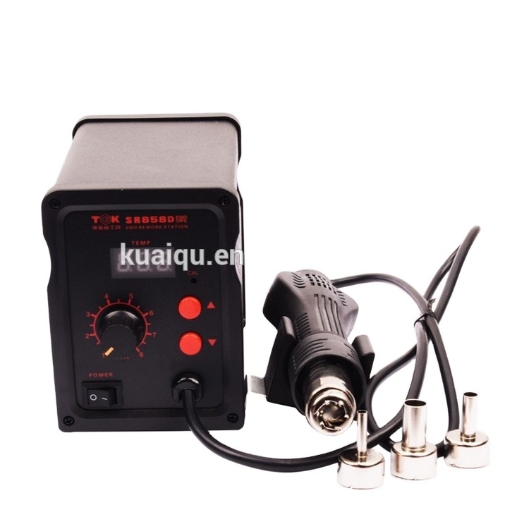 Hot Air Gun SR858D+ ESD Soldering Station Power Tools LED Digital Heat Gun Desoldering Station With 3 Air nozzle