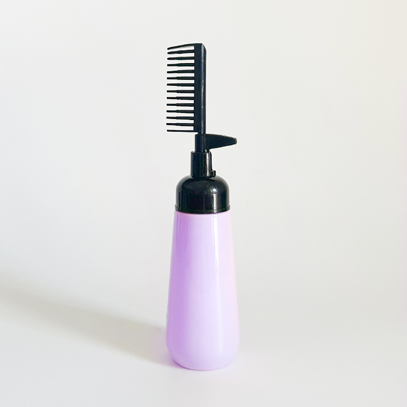 Wholesale Price Plastic Oil Comb Applicator Bottles Dispensing with Hair Comb for Salon Hair Coloring Styling