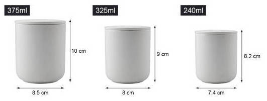 Luxury Unique Cylinder Ceramic Candle Jar 12oz Matte Empty Modern Candle Jars Vessels With Lids